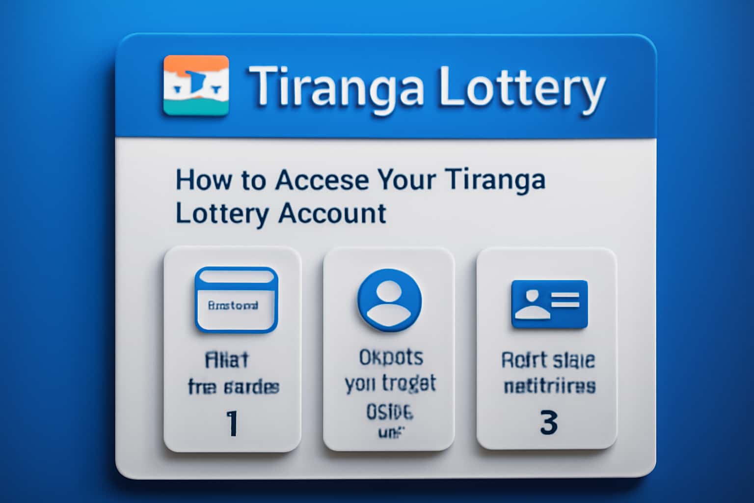 A modern visualization representing access to the Tiranga Lottery Account.