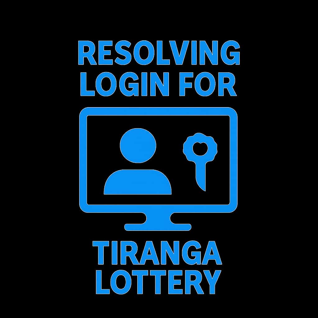 A badge illustrating login support for Tiranga Lottery.