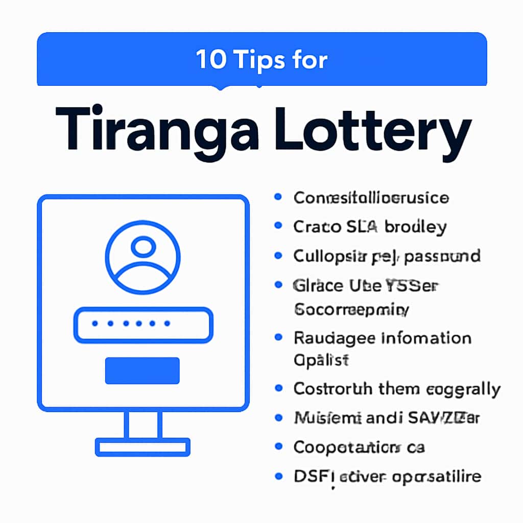Illustration of steps for a successful Tiranga Lottery login.