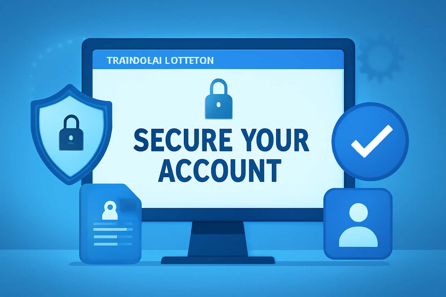 An informative visual representation of securing your Tiranga Lottery account.