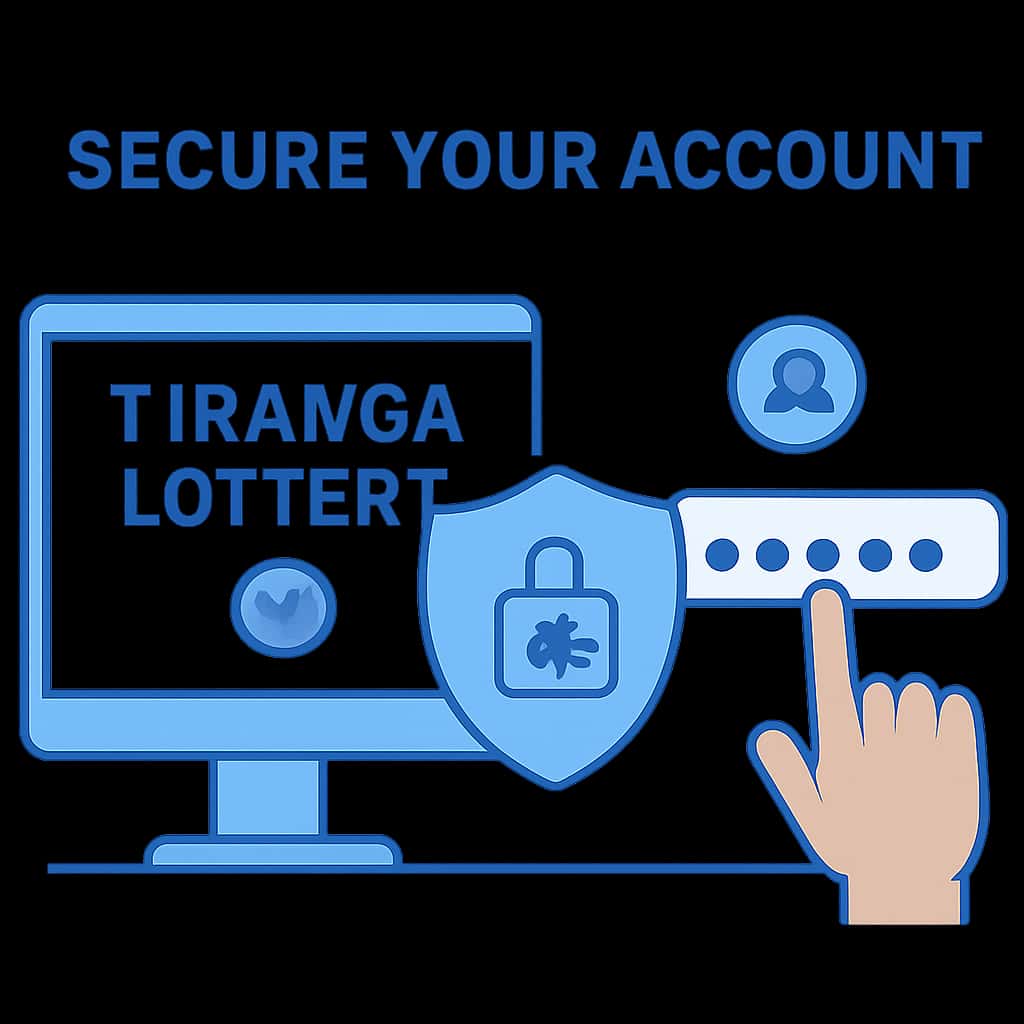 An educational diagram on how to secure your Tiranga Lottery account.