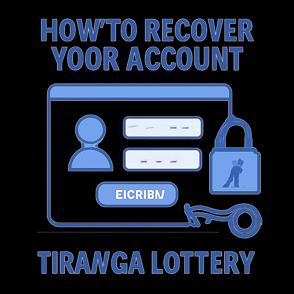 Illustration detailing the recovery steps of Tiranga Lottery account.