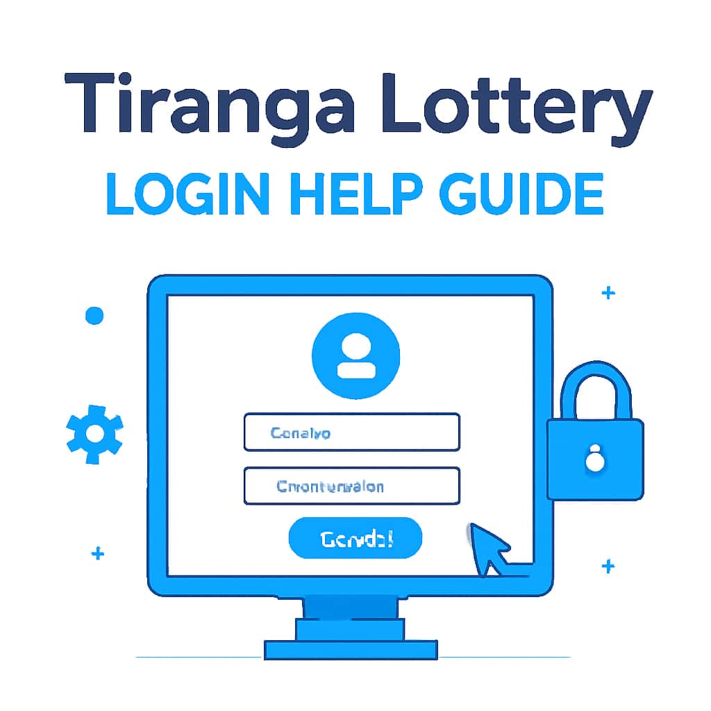 Diagram illustrating steps for logging into Tiranga Lottery.