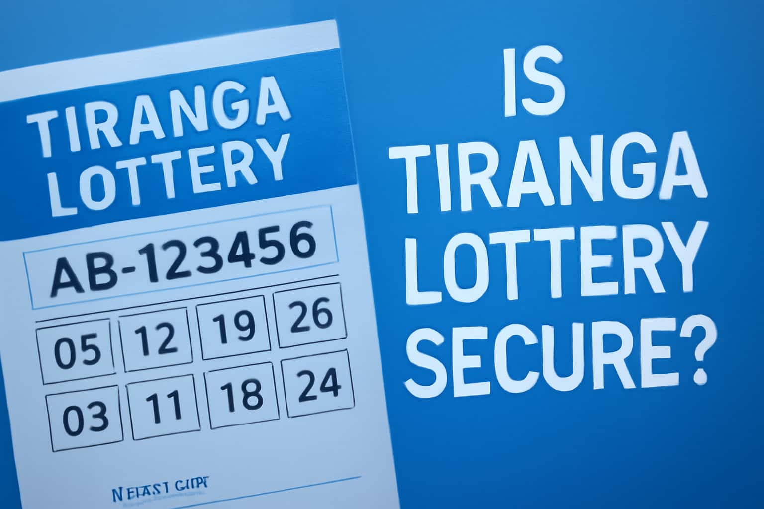 An informative scene depicting security measures related to Tiranga Lottery.