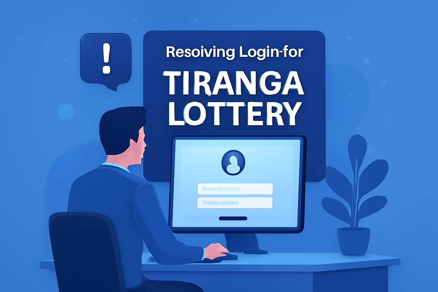 An informative representation of resolving login issues for Tiranga Lottery.