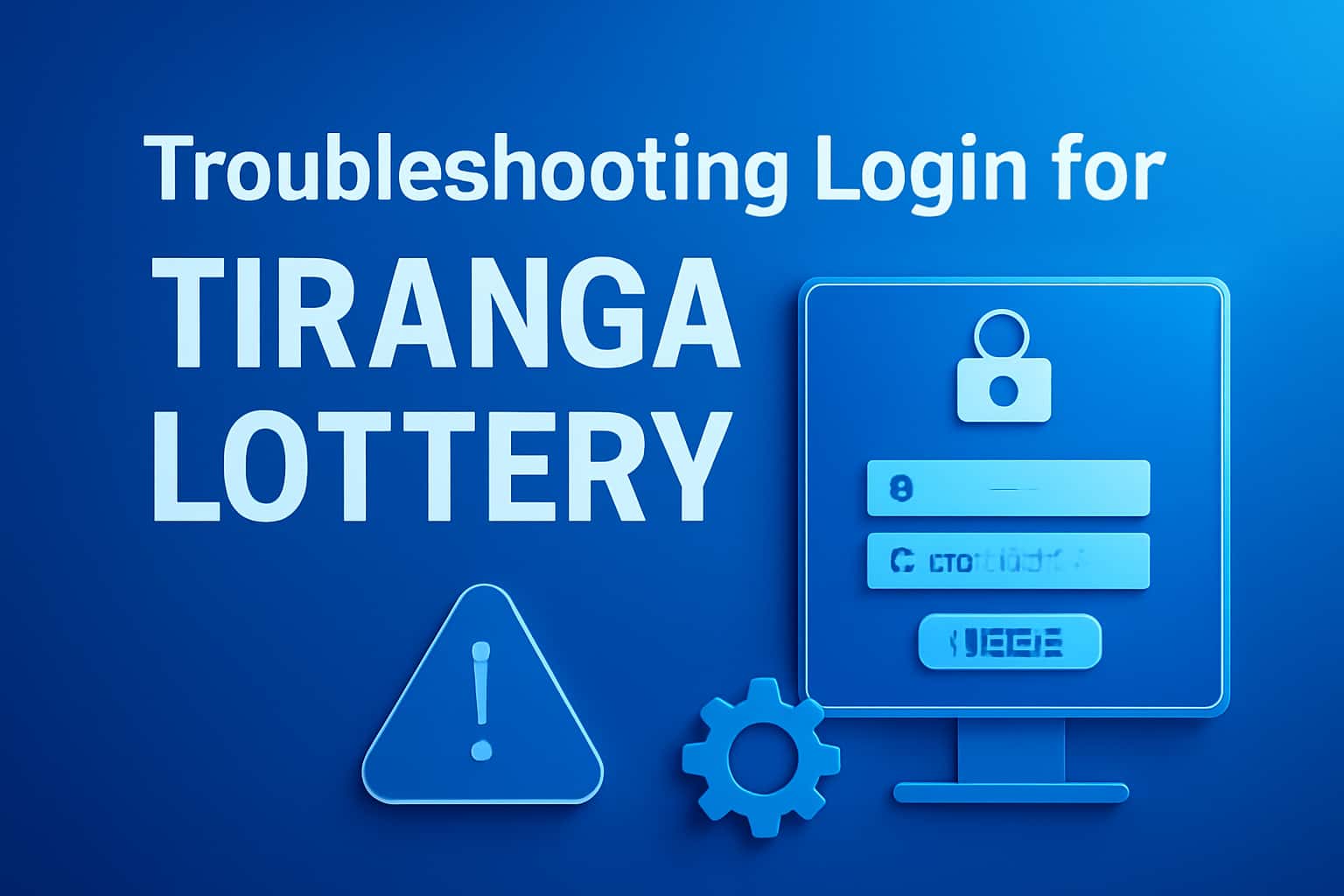 An informative graphic showcasing troubleshooting tips for Tiranga Lottery login.