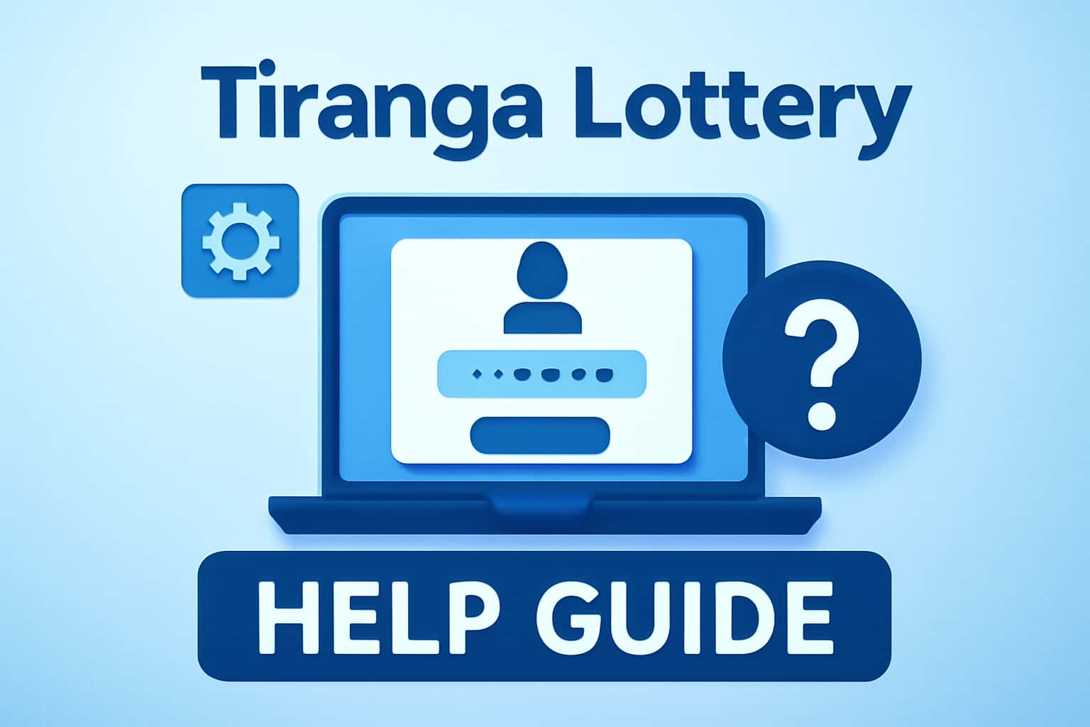 A professional representation of the Tiranga Lottery Login Help Guide with a futuristic design.