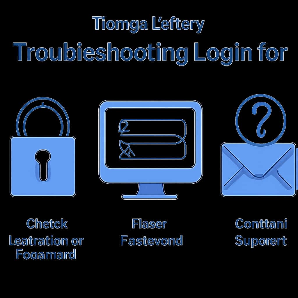 An educational diagram illustrating common login issues for Tiranga Lottery.